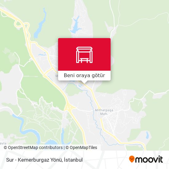 Sur - Kemerburgaz Yönü harita