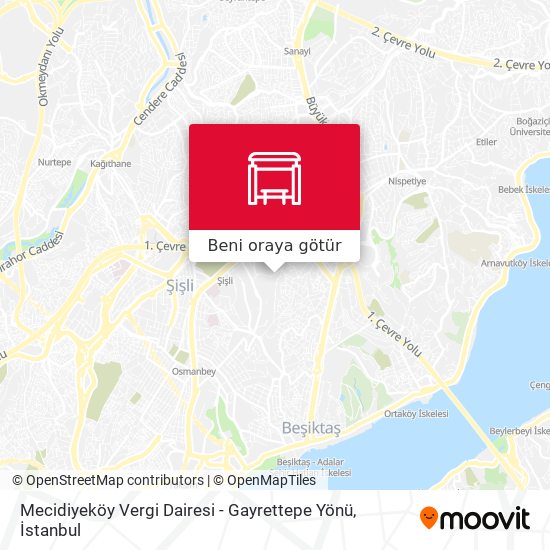 Mecidiyeköy Vergi Dairesi - Gayrettepe Yönü harita