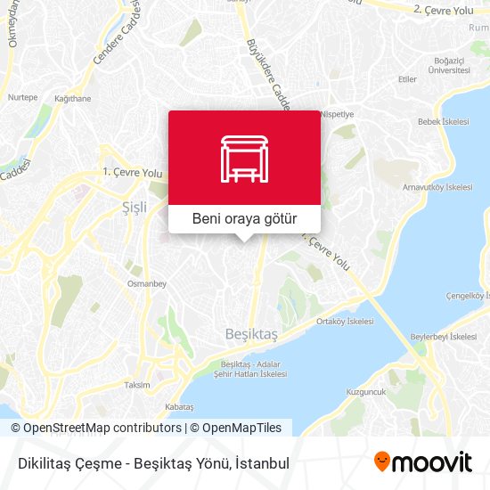 Dikilitaş Çeşme - Beşiktaş Yönü harita