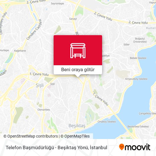 Telefon Başmüdürlüğü - Beşiktaş Yönü harita
