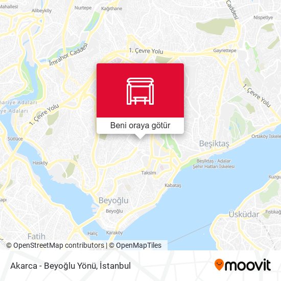 Akarca - Beyoğlu Yönü harita