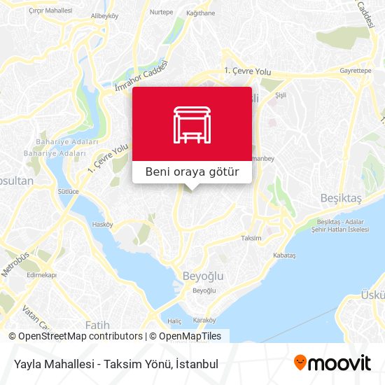 Yayla Mahallesi - Taksim Yönü harita