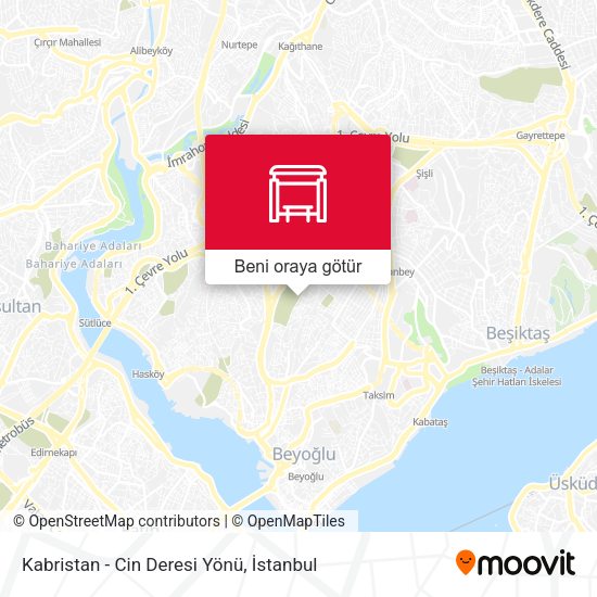 Kabristan - Cin Deresi Yönü harita