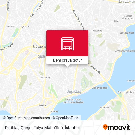 Dikilitaş Çarşı - Fulya Mah Yönü harita