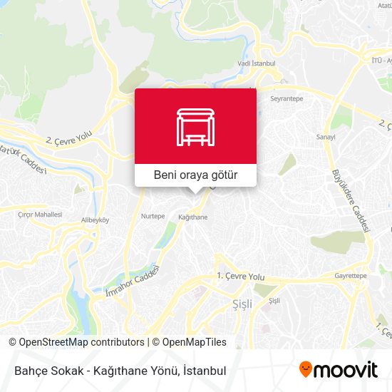 Bahçe Sokak - Kağıthane Yönü harita