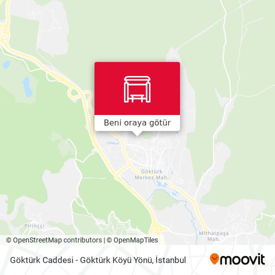 Göktürk Caddesi - Göktürk Köyü Yönü harita