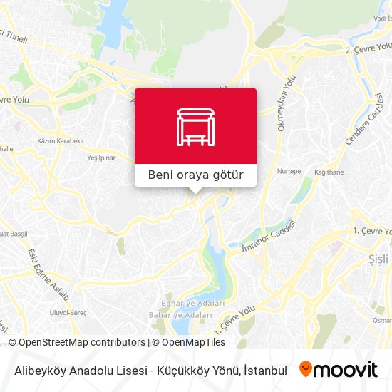 Alibeyköy Anadolu Lisesi  - Küçükköy Yönü harita