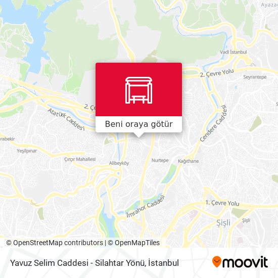 Yavuz Selim Caddesi - Silahtar Yönü harita