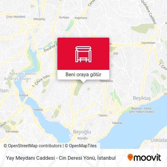 Yay Meydanı Caddesi - Cin Deresi Yönü harita