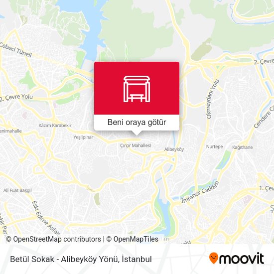 Betül Sokak - Alibeyköy Yönü harita