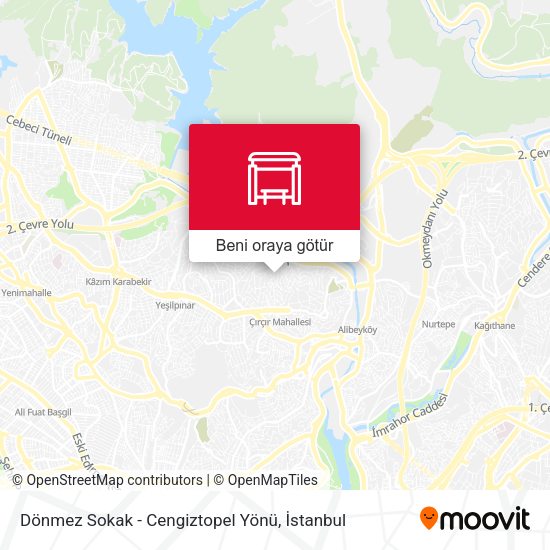 Dönmez Sokak - Cengiztopel Yönü harita