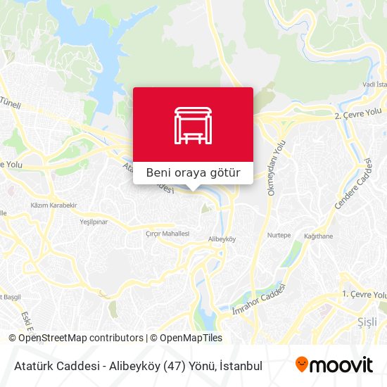 Atatürk Caddesi - Alibeyköy (47) Yönü harita