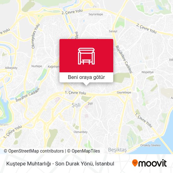 Kuştepe Muhtarlığı - Son Durak Yönü harita