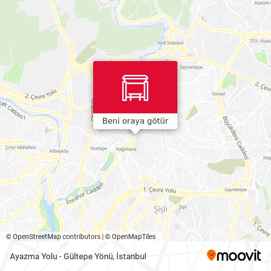 Ayazma Yolu - Gültepe Yönü harita