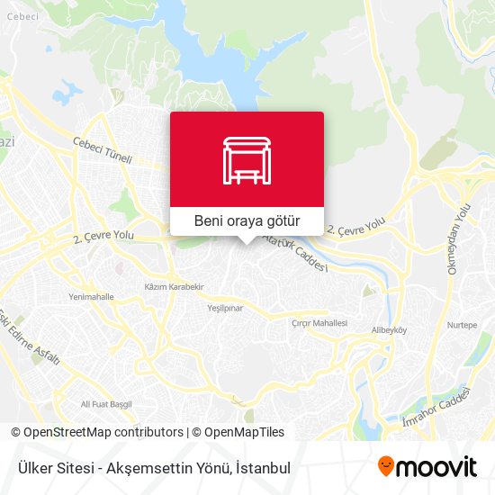 Ülker Sitesi - Akşemsettin Yönü harita