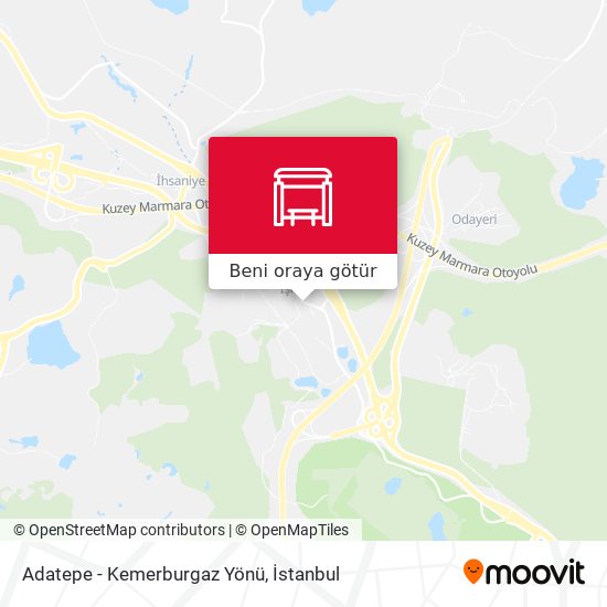 Adatepe - Kemerburgaz Yönü harita