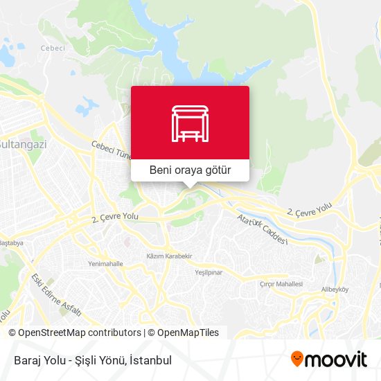 Baraj Yolu - Şişli Yönü harita