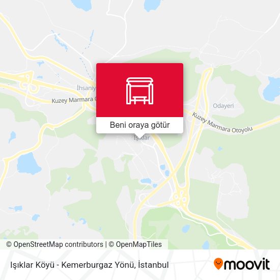 Işıklar Köyü - Kemerburgaz Yönü harita