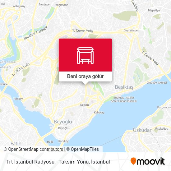 Trt İstanbul Radyosu - Taksim Yönü harita