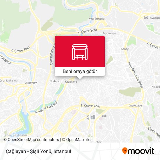 Çağlayan - Şişli Yönü harita