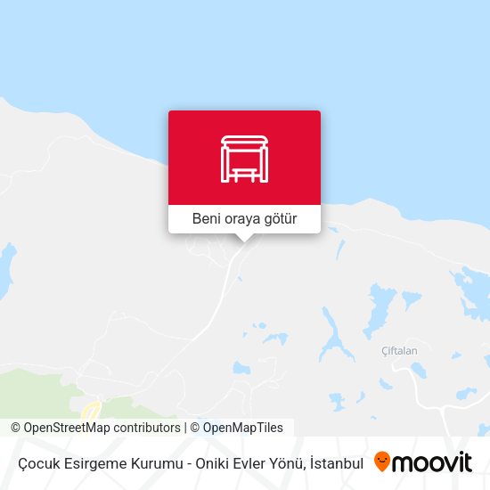 Çocuk Esirgeme Kurumu - Oniki Evler Yönü harita