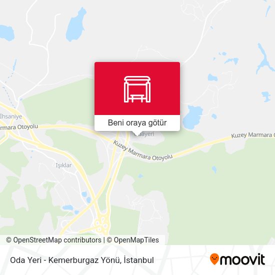 Oda Yeri - Kemerburgaz Yönü harita