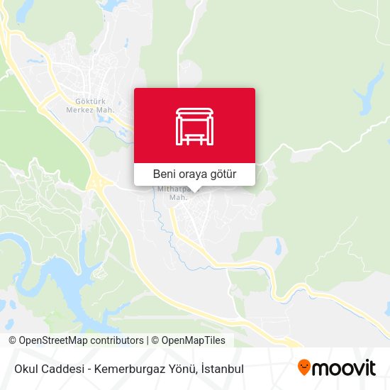 Okul Caddesi - Kemerburgaz Yönü harita