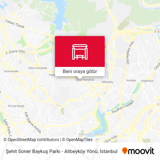 Şehit Soner Baykuş Parkı - Alibeyköy Yönü harita