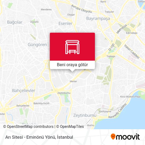 Arı Sitesi - Eminönü Yönü harita