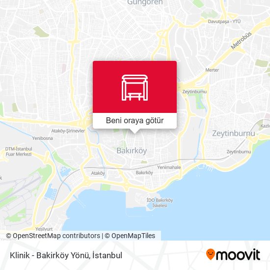 Klinik - Bakirköy Yönü harita