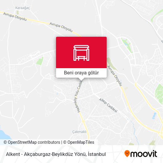 Alkent - Akçaburgaz-Beylikdüz Yönü harita
