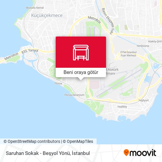 Saruhan Sokak - Beşyol Yönü harita