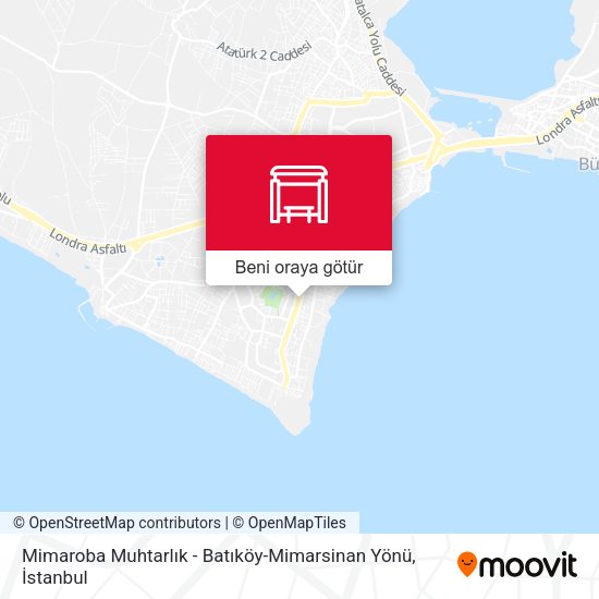 Mimaroba Muhtarlık - Batıköy-Mimarsinan Yönü harita