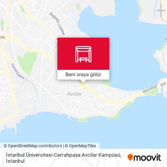 İstanbul Üniversitesi-Cerrahpaşa Avcilar Kampüsü harita