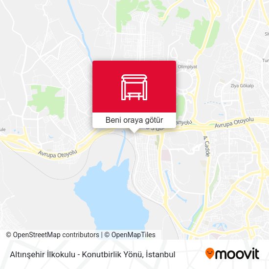 Altınşehir İlkokulu - Konutbirlik Yönü harita