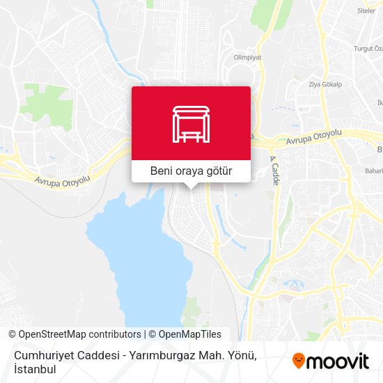 Cumhuriyet Caddesi - Yarımburgaz Mah. Yönü harita