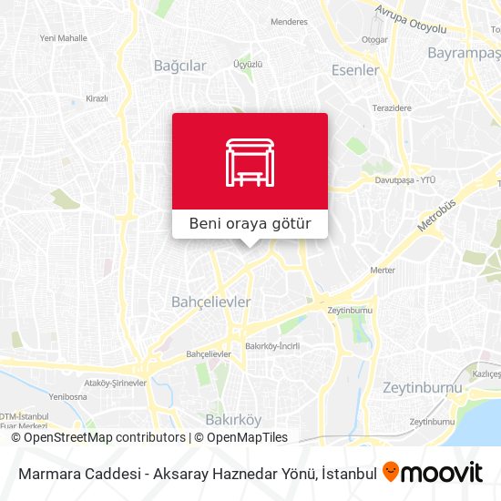 Marmara Caddesi - Aksaray Haznedar Yönü harita