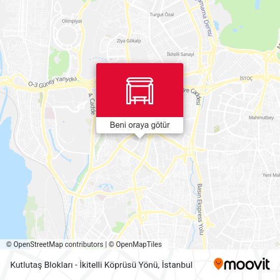 Kutlutaş Blokları - İkitelli Köprüsü Yönü harita