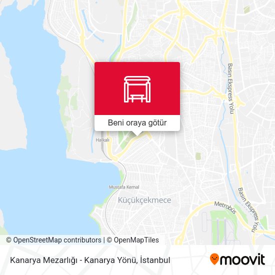 Kanarya Mezarlığı - Kanarya Yönü harita