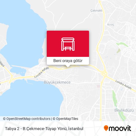 Tabya 2 - B.Çekmece-Tüyap Yönü harita