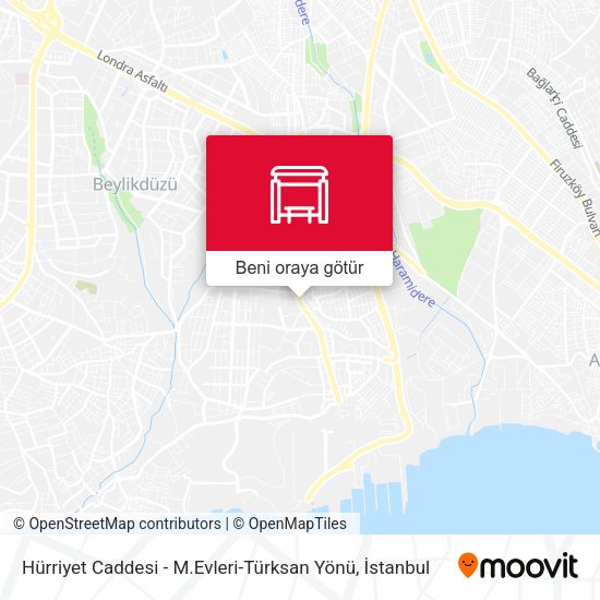 Hürriyet Caddesi - M.Evleri-Türksan Yönü harita
