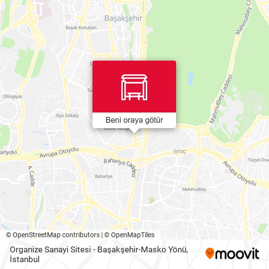 Organize Sanayi Sitesi - Başakşehir-Masko Yönü harita