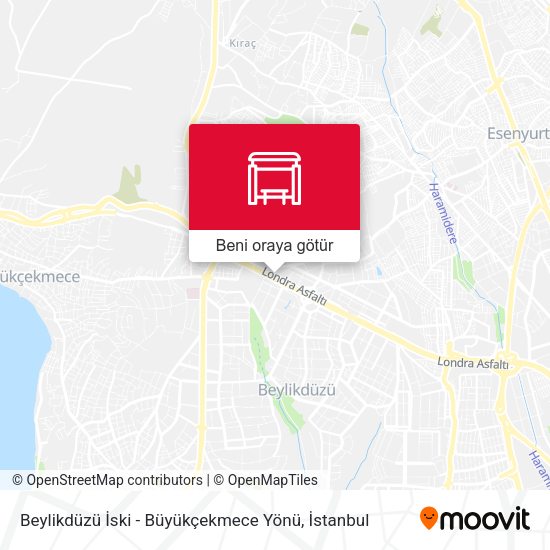 Beylikdüzü İski - Büyükçekmece Yönü harita