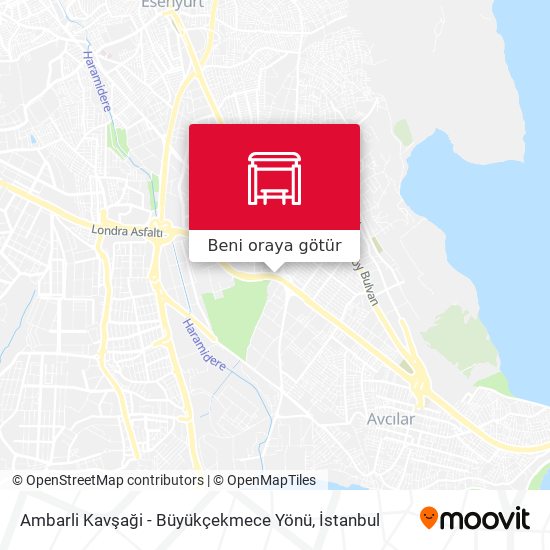 Ambarli Kavşaği - Büyükçekmece Yönü harita