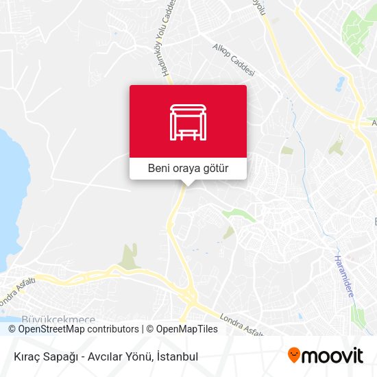 Kıraç Sapağı - Avcılar Yönü harita