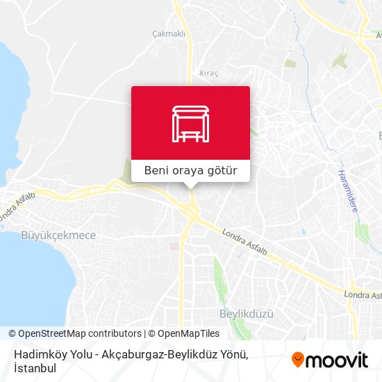 Hadimköy Yolu - Akçaburgaz-Beylikdüz Yönü harita