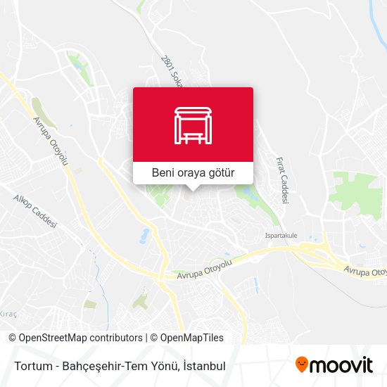 Tortum - Bahçeşehir-Tem Yönü harita