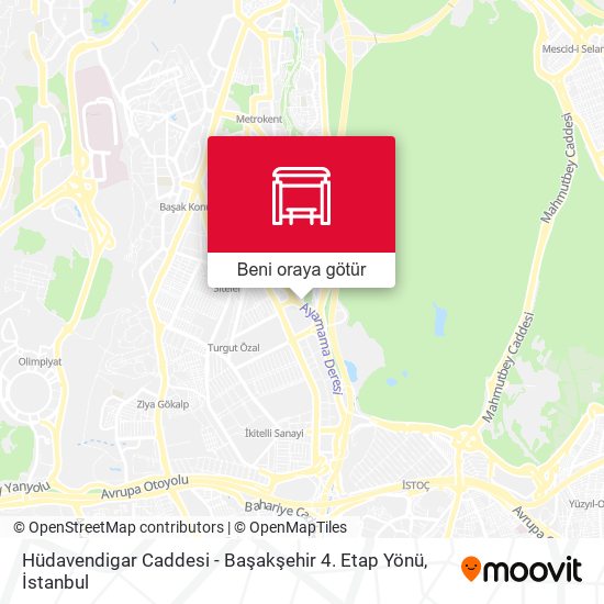 Hüdavendigar Caddesi - Başakşehir 4. Etap Yönü harita