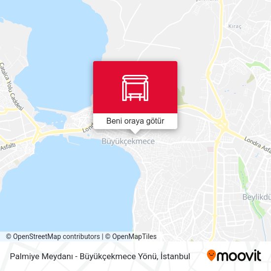 Palmiye Meydanı - Büyükçekmece Yönü harita