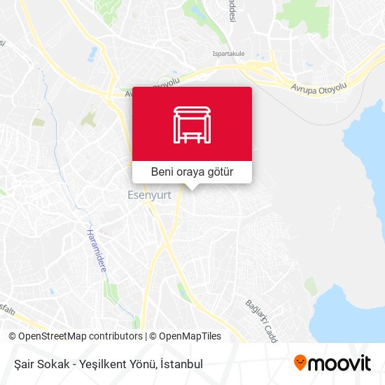 Şair Sokak - Yeşilkent Yönü harita